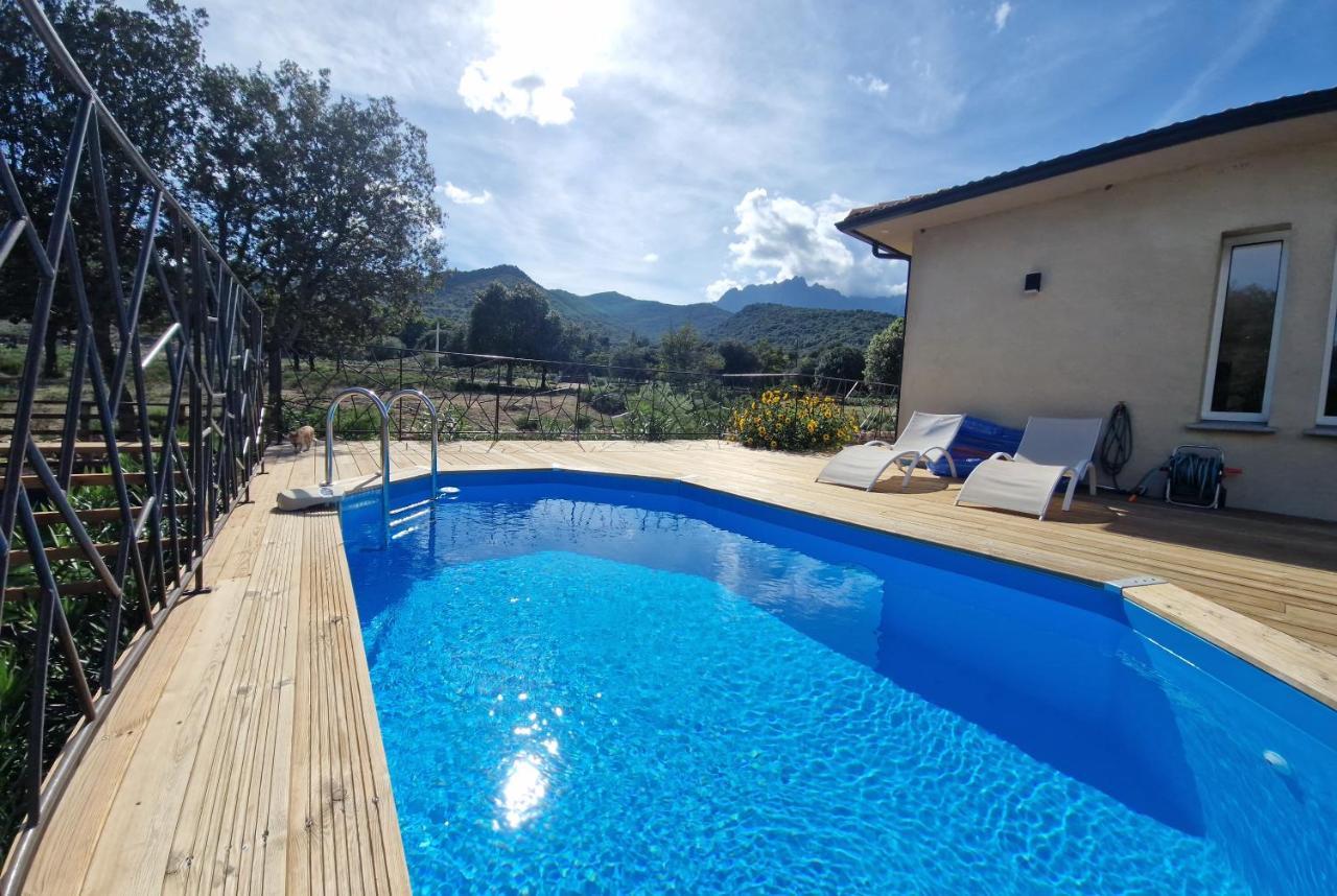 Domaine U Filanciu - Maison Chiara Avec Piscine - Centre Corse Villa Moltifao Buitenkant foto